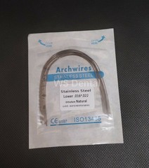 100Pc Ortho Dental Arch Wire S.S Natural Stainless Steel Wires Round Rectangular