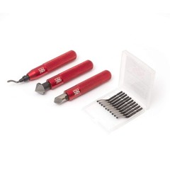 Deburring Tool with 2 Countersink Reamers & 10 Blades for Metal, PVC, Plastic, 3