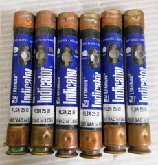 Littelfuse FLSR25ID Class RK5 Time-Delay Indicator Fuse 25A 600VAC (Lot of 6)