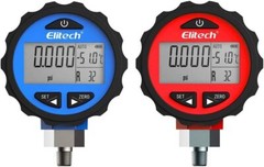 Elitech HVAC Pressure Gauge Set-14.5-500 PSI & -14.5-800 PSI (PG-30Pro Red+Blue)