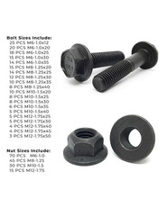 Metric Class 10.9 Hex Cap Flange Frame Bolts & Locking Flange Nuts Assortment Ki