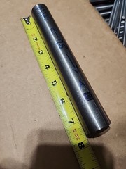 (Tag C70) 1.125″ Dia Titanium Round Rod x 7+” Inch Long 6AL4V-ELI Medical Grade