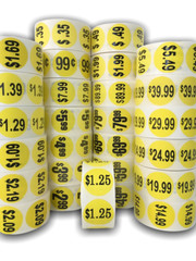 Yellow $1.49 Labels 1.5″ Round Adhesive (1000) Sale Price Supermarket Stickers