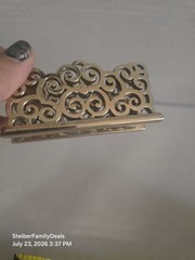 Brighton Scroll Office Business Card Holder Geneva Collection Silver Plated