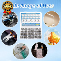 380PCS Stainless Steel Compression Springs Assortment Kit – Small & Tiny Springs