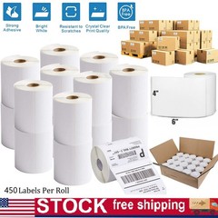 450/Roll 4×6 Direct Thermal Shipping Postage Labels Zebra ZP450 505 2844 Eltron