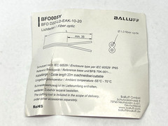 Balluff BFO005Y Fiber Optic Cable 20m BFO D22-LD-EAK-10-20