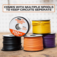 600 Ft 12 Gauge Wire 6 Roll 12 Gauge Automotive Wire Bulk Assortment Pack 12 A