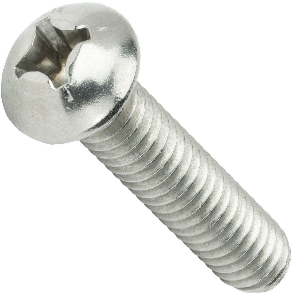 10-24 Round Head Phillips Drive Machine Screws Stainless Steel Inch All Lengths