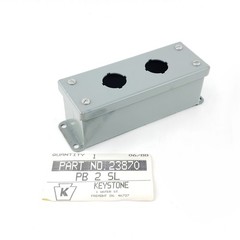 Keystone 23870 Push Button Enclosure Electrical Box 2-Holes 30 mm Type 1 USA NOS