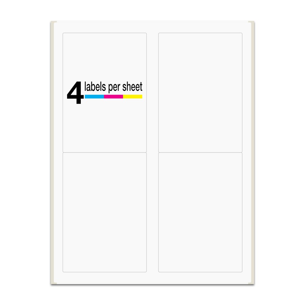 400 Labels 3.5×5 Rounded Corner Self Adhesive 4 Labels Per Sheet PACKZON