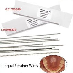 Dental Orthodontic Twisted Lingual Retainer Wire Flat Strand Stainless Steel