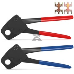 1/2″ 3/4″ PEX Crimp Tool Kit Plumbing Crimper And Angle Gauge Tools Combo