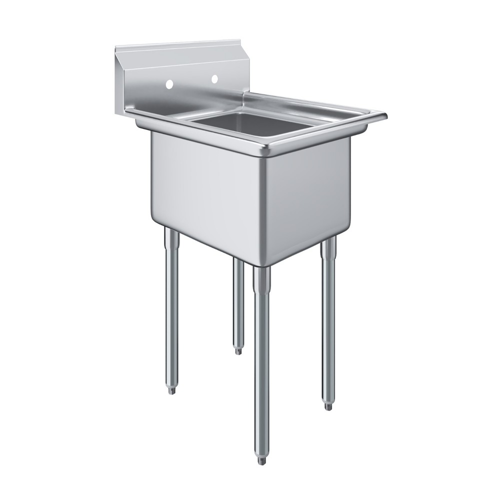26 in. x 22 in. Stainless Steel One Compartment Sink. 16 in x 20 in x 12in Bowl