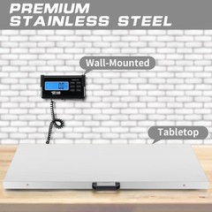 Heavy Duty 1100lbs Digital Livestock Scale Large Pet Dog Sheep Goat Scale Silver