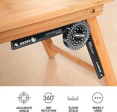 Saker Miter Saw Protractor|7-Inch Aluminum Protractor Angle Finder Featuring Pre