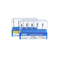 DMXDENT 5Pcs Dental FG 1.6mm Diamond Burs for High Speed Handpiece Friction Grip