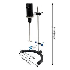 120W Adjustable Electric Overhead Stirrer Max 40L Digital Lab Mixer Time & Speed
