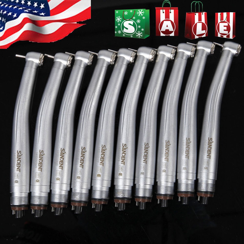 10 SANDENT NSK Style Dental High Speed Handpiece Push Button Standard Head 4H ST