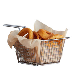 Display Faux Food Prop Onion Rings In Basket New