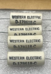 VERY RARE NOS MATCH QUAD WESTERN ELECTRIC CERAMIC RESISTORS D-178618-C TUBE AMPS