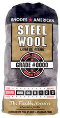 Steel Wool 0000 12 pad Fine Grade Rhodes, American Final Finish Super Fine