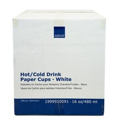 Abena Disposable Paper Coffee Cups, Hot/Cold Beverages, 8, 12, 16 Oz – 1000ct