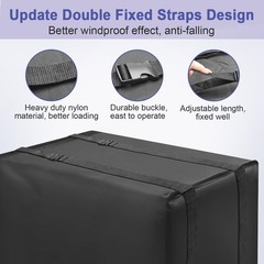 600D U Shaped Window Air Conditioner Cover for Midea U-Shaped AC, Luxiv Black…