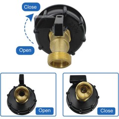 IBC Tote Tank Adapter 2 inches S60x6 Coarse Thread to 3/4″ GHT for Garden Hoses