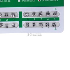 50 Packs Dental Monoblock Metal Bracket Brace Mini MBT 022 345 Hooks 20Pcs/kit