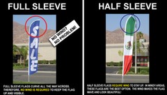 TWO “Simple Mobile” Feather Banner Flag Sets – POLE SETS INCLUDED w/ spikes