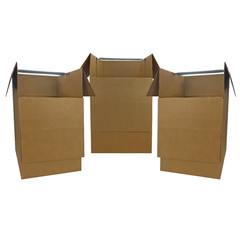 UBMOVE Large Corrugated Wardrobe Moving Boxes (Bundle of 3) 24″ x 24″ x40″