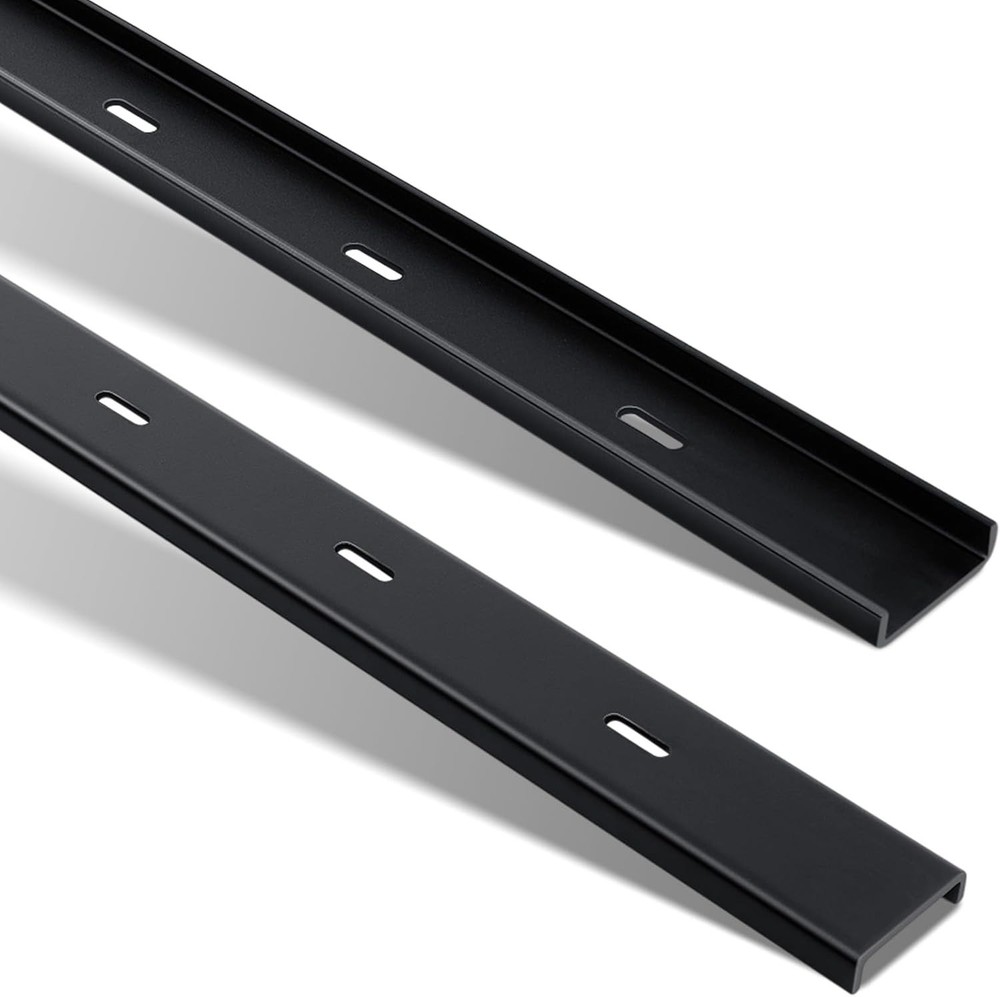 Blulu 2Pack 40in C Channel Steel Support Bracket Table Top Live Edge Black