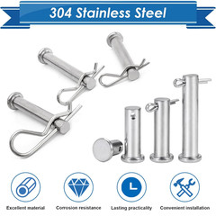 Cotter Pin Assortment Kit 304 Stainless Steel, 13 Sizes with R Clips, Cotter Pin