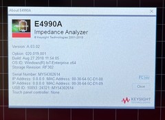 Keysight E4990A 020,001,019,W10 Impedance Analyzer, 20 Hz to 20MHz