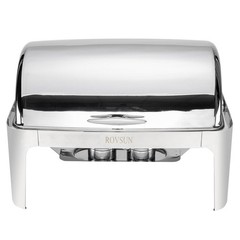 9 Quart Roll Top Stainless Steel Silver Chafing Dish Buffet Set for Weddings NEW