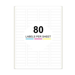 2000 1.75 x 0.5 Address Labels 80 per Sheet for Laser Inkjet Printers