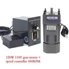 1:3(3K) 0-450 RPM 110 V AC Gear Motor +Speed Controller +Reducer