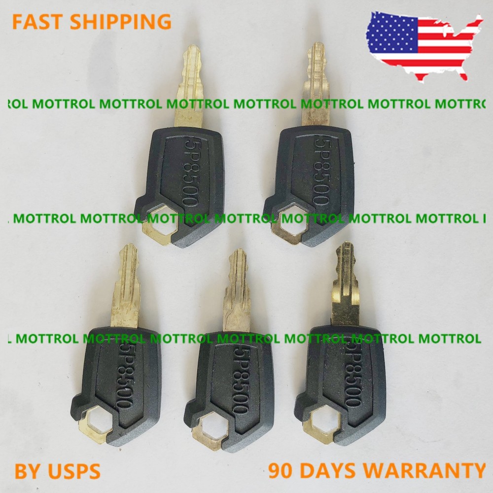 5 PCS KEYS FITS New Style Caterpillar Equipment Ignition CAT 5P-8500 5P8500