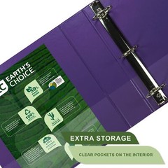 Purple 2 Inch Three Ring Binder Set Sustainable Organization and Customization