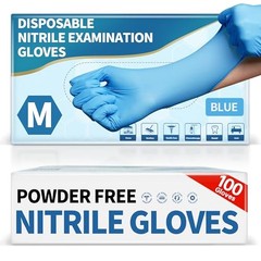 Medguy Medical Blue Nitrile Disposable Gloves 4.5 Mil 100