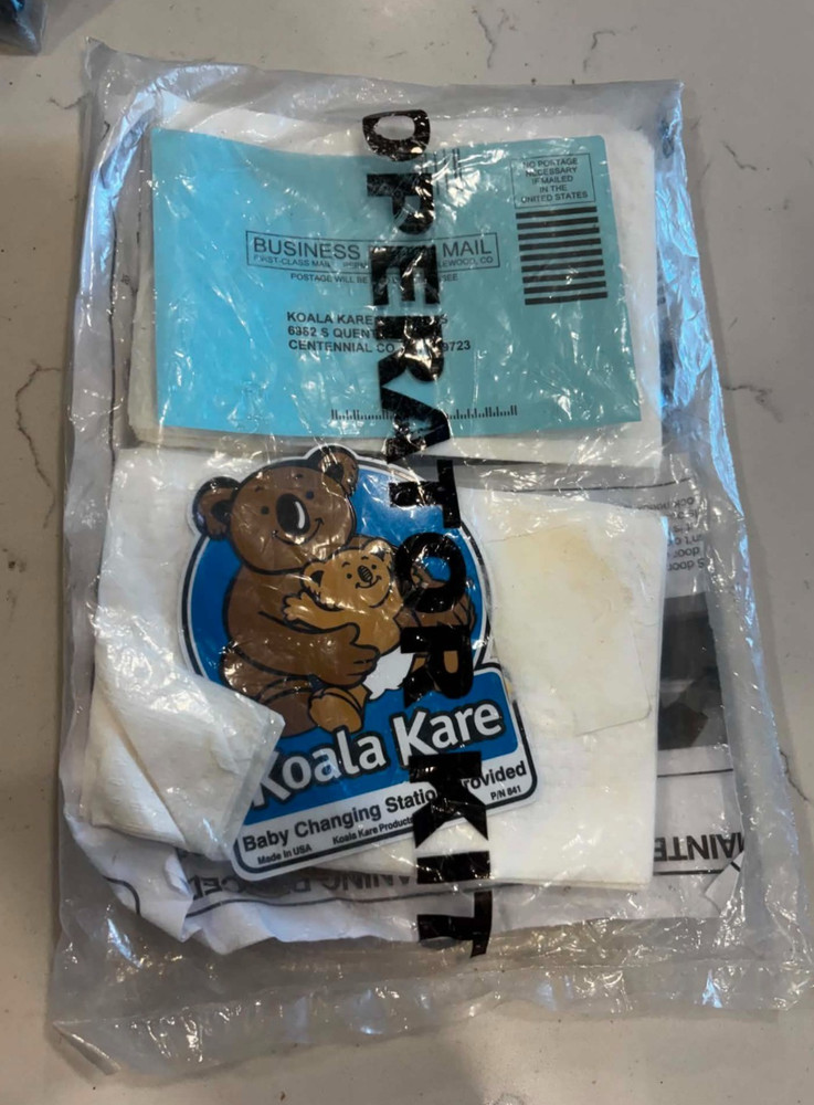Koala Kare Changing Station Parts Installation Manual & Operator Kit CAT74 Key