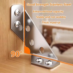25PCS Universal Stainless Steel Furniture Corner Connector Brackets for Books…