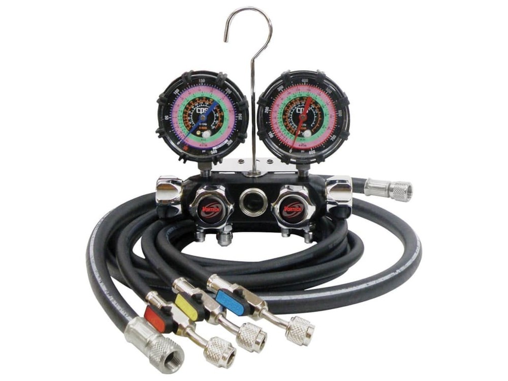 CPS MV4H4P5EZ – BlackMax 4 Valve Manifold and Gauge Set