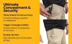 DTOM CC3 Combination Pocket/IWB Holster for Ruger LCP, LCP-II, Taurus 738 TCP…