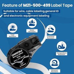 10PK For Brady M21-500-499 Nylon Label For M210, M210-LAB, M211, BMP21-PLUS/-LAB