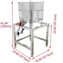 Electric Circular Vibrating Screen Sieve with 30+60 Mesh Screens Double Layers