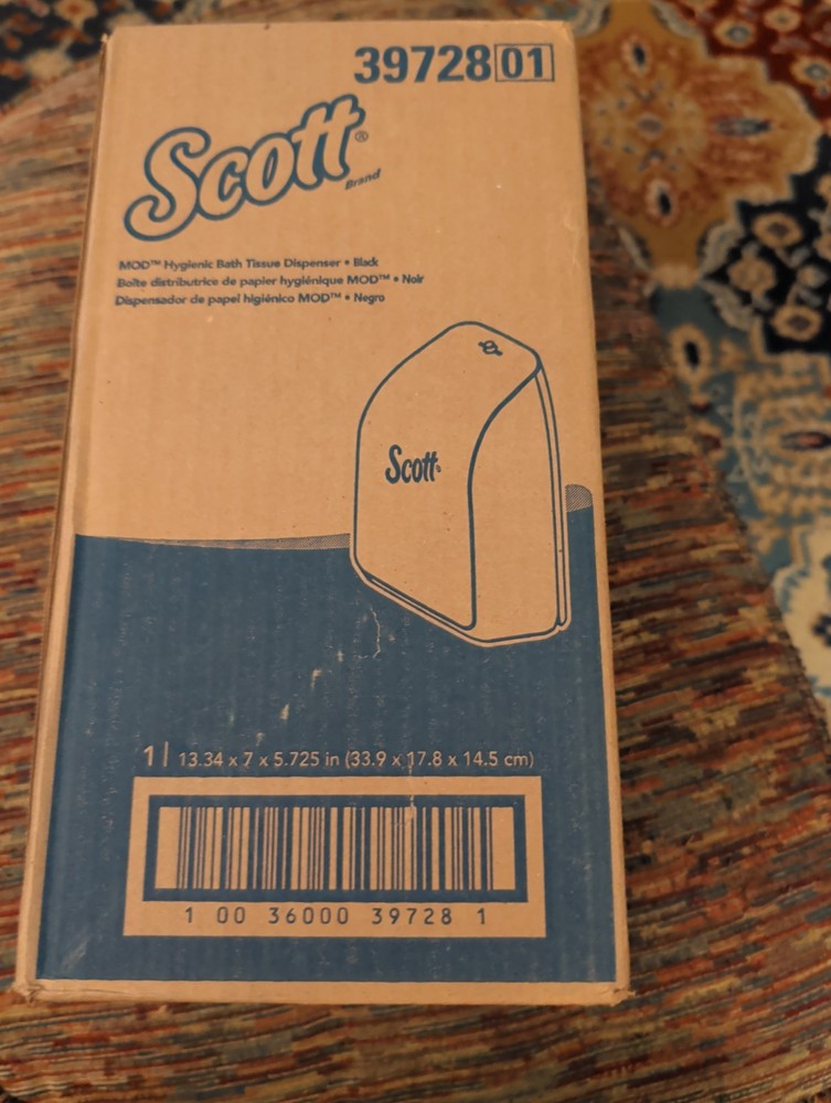 Scott® Hygienic Bathroom Tissue Dispenser (39728), Black, 7.00″ x 5.72