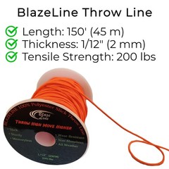 100% Polyester Climbing Throw Line Rope 2mm 150ft Arborist Tree (71 characters)