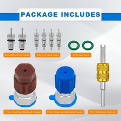 R12 to R134A Conversion kit, AC Retrofit Fitting Adapter Kit,R12 R22 to R134A…